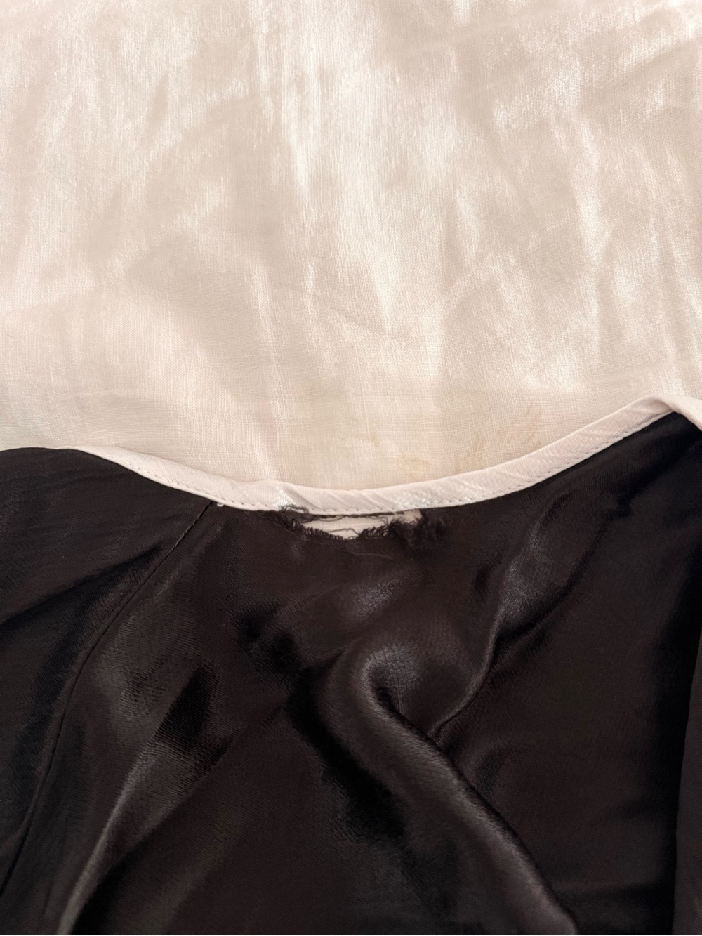 bec + bridge Black Maxi Slip Dress with White Border - Picture 6 of 6